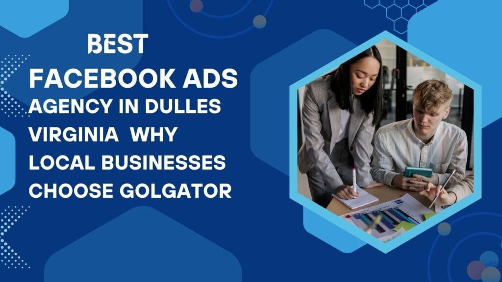Golgator’s marketing team presenting Facebook Ads campaign results to Dulles business owners in a bright, modern workspace.